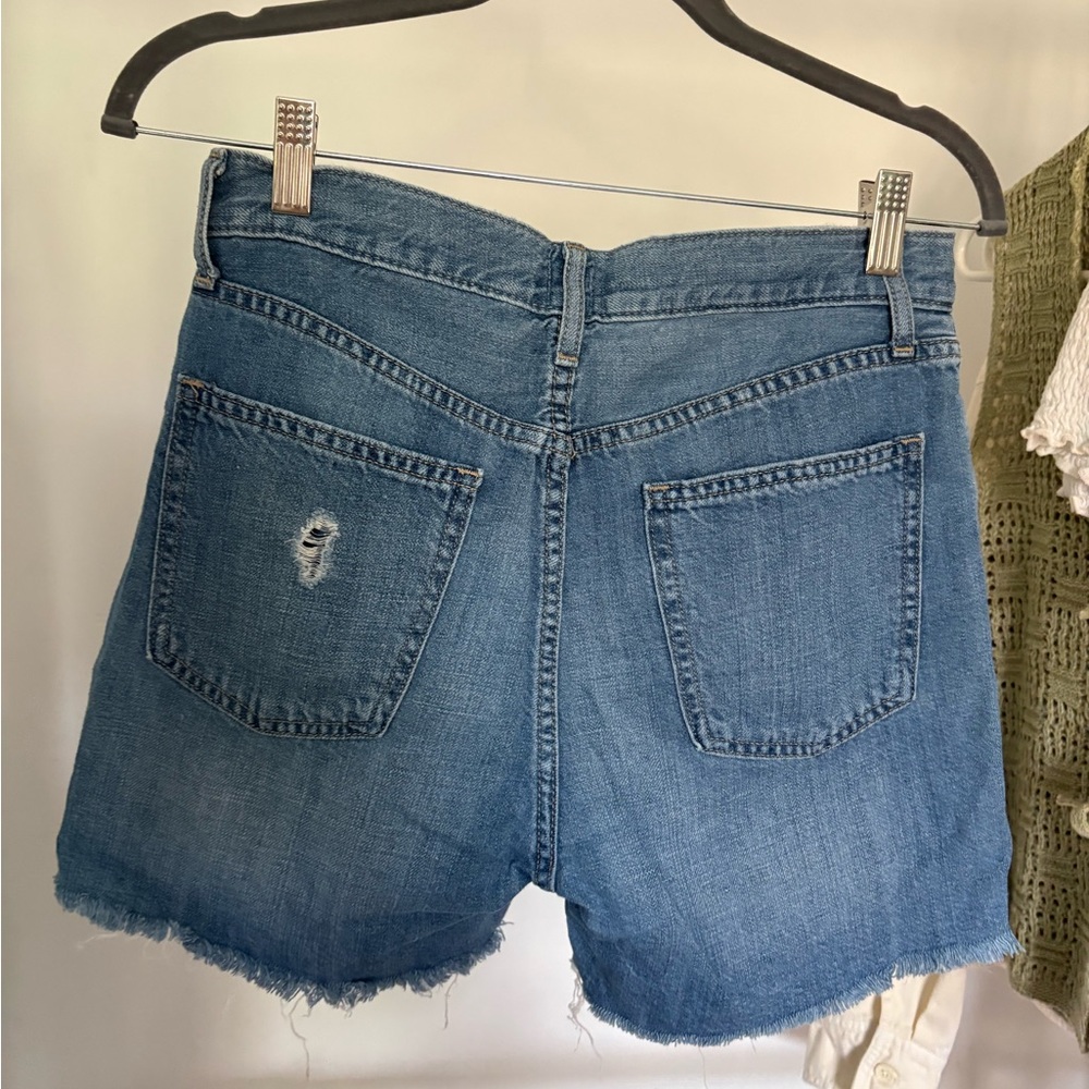 GAP Women's Distressed Blue Jean Shorts